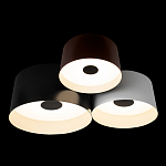 Потолочный светильник с 3-мя цилиндрическими абажурами черного белого и коричневого цвета Urban Dome варинант исполнения - 2 | Loft Concept в Рязани