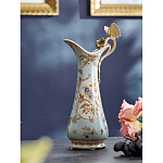 Кувшин с цветочным рисунком и бронзовой ручкой Blue Garden варинант исполнения - 2 | Loft Concept в Рязани