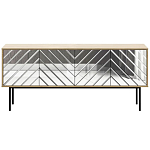 Длинная тумба с зеркальным декором Serena варинант исполнения - 13 | Loft Concept в Рязани