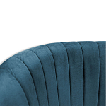 Барный стул со спинкой на 4-х деревянных ножках Синий Велюр Ava Charm варинант исполнения - 3 | Loft Concept в Рязани