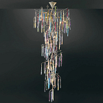 Люстра с голубыми и прозрачными подвесками в форме капель Blue Drop Chandelier варинант исполнения - 2 | Loft Concept в Рязани