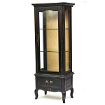 Витрина однодверная с ящиком и 3-мя полками из массива березы Vintage варинант исполнения - 2 | Loft Concept в Рязани