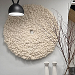 Панно на стену из шерсти мериноса Белый Круг  варинант исполнения - 3 | Loft Concept в Рязани