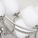 Люстра двухъярусная с белыми матовыми стеклянными плафонами в форме винных бокалов Feiss варинант исполнения - 4 | Loft Concept в Рязани