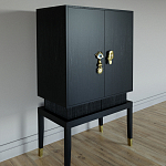 Кабинетный шкаф Elsa Dreams Black с 2-мя ящиками варинант исполнения - 1 | Loft Concept в Рязани