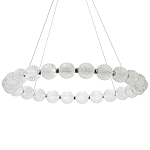 Светодиодная кольцевая люстра с круглыми плафонами Crystal Globule Chandelier Chrome варинант исполнения - 3 | Loft Concept в Рязани