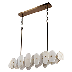 Подвесной светильник с фигурными элементами из белого алебастра Cryptocrystalline Stone варинант исполнения - 5 | Loft Concept в Рязани