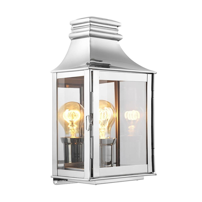 Бра Eichholtz Wall Lamp Primo S Nickel Никель Прозрачное Стекло в Рязани | Loft Concept 