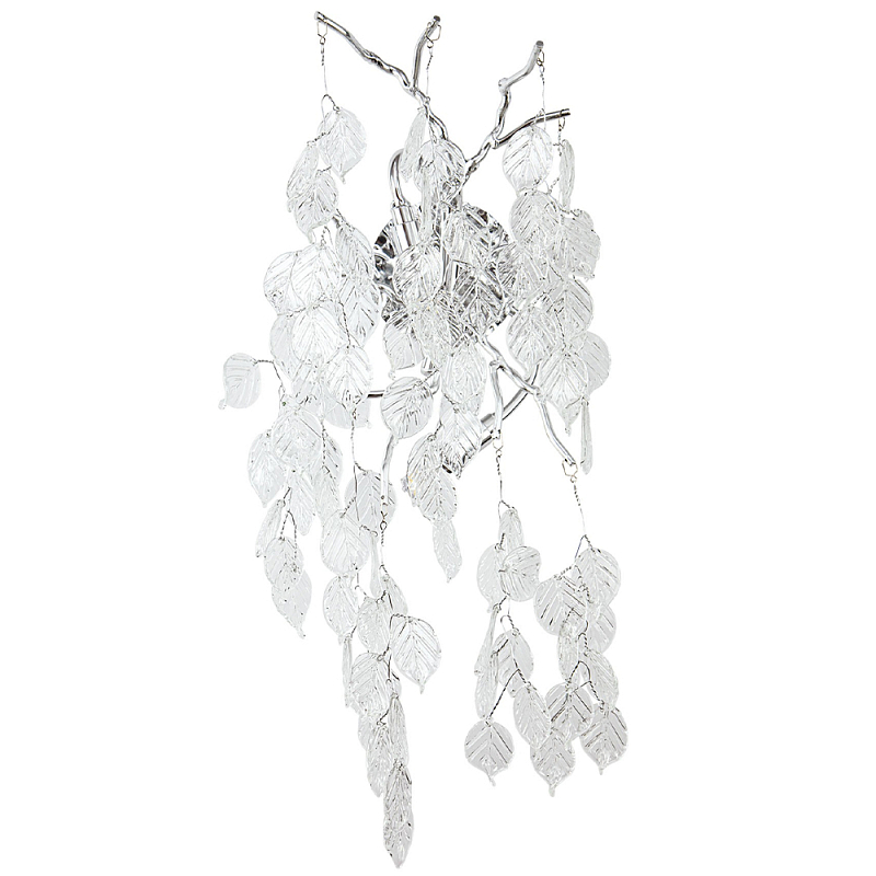 Бра с хрустальными подвесками в виде листьев Fairytree Leaves Silver Wall Lamp Прозрачный Серебряный Бра с хрустальными подвесками в виде листьев Fairytree Leaves Silver Wall Lamp Прозрачный Серебряный в Рязани | Loft Concept