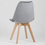 Стул с мягким велюровым сиденьем Arvika Grey варинант исполнения - 5 | Loft Concept в Рязани