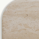 Консоль с овальной столешницей и фактурным деревянным основанием Enzo варинант исполнения - 4 | Loft Concept в Рязани