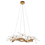 Люстра подвесная с прозрачными стеклянными птичками на ветвях Диаметр 100 см Serip Voa варинант исполнения - 2 | Loft Concept в Рязани
