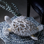 Статуэтка черепаха с ажурным панцирем и детализированной текстурой в белом цвете Marine Accessories варинант исполнения - 7 | Loft Concept в Рязани