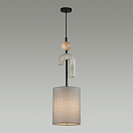 Подвесной светильник с серым тканевым плафоном Flourish варинант исполнения - 3 | Loft Concept в Рязани