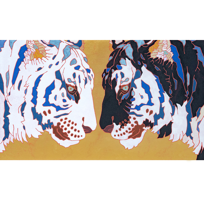 Картина Тигры Pair of Predatory Tigers Мульти Картина Тигры Pair of Predatory Tigers Мульти в Рязани | Loft Concept