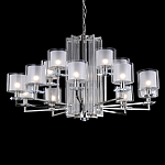 Люстра многоярусная с 15-ю цилиндрическими плафонами из стекла Laurent варинант исполнения - 1 | Loft Concept в Рязани