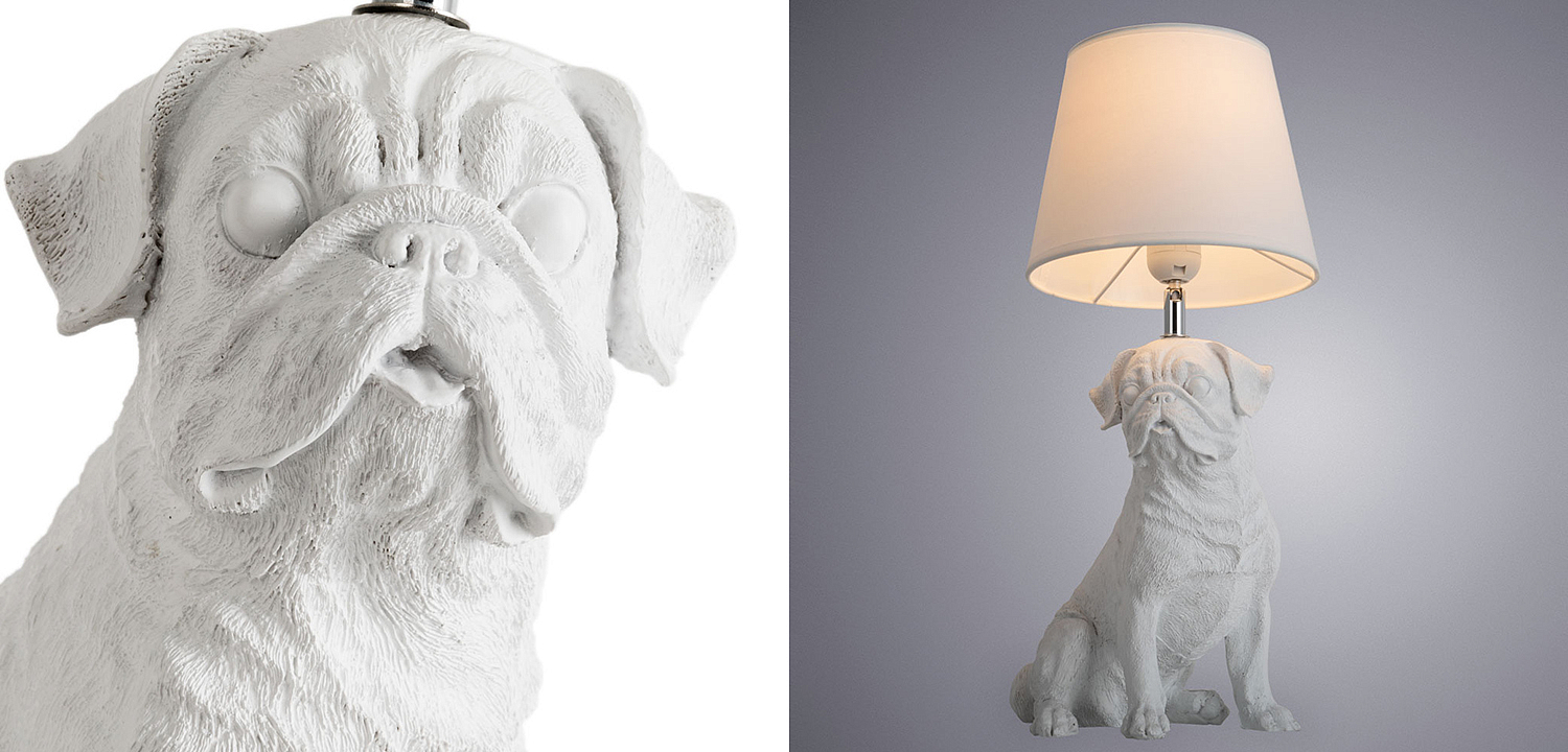 Настольная лампа White Bulldog Table Lamp Настольная лампа White Bulldog Table Lamp - Loft-Concept в Рязани