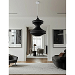 Подвесной вязаный черный светильник «Моника» варинант исполнения - 2 | Loft Concept в Рязани