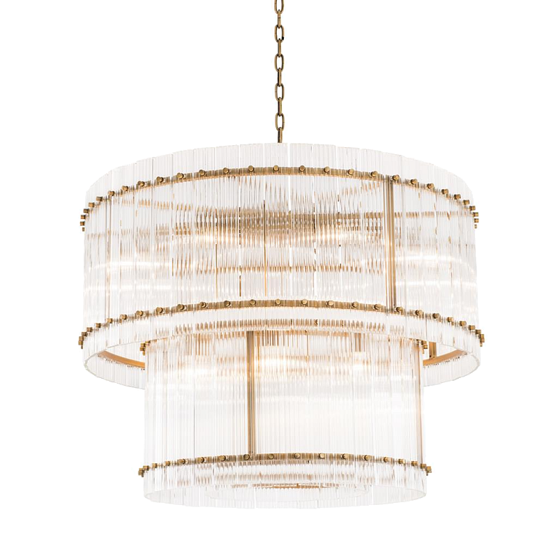 Люстра Chandelier Ruby L Латунь Античная полированная Прозрачный Люстра Chandelier Ruby L Латунь Античная полированная Прозрачный в Рязани | Loft Concept
