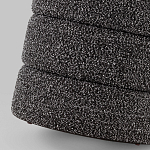 Пуф Three Gray в ткани букле серого цвета варинант исполнения - 6 | Loft Concept в Рязани