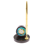 Часы настольные с ручкой из натурального камня Stone Clock варинант исполнения - 1 | Loft Concept в Рязани