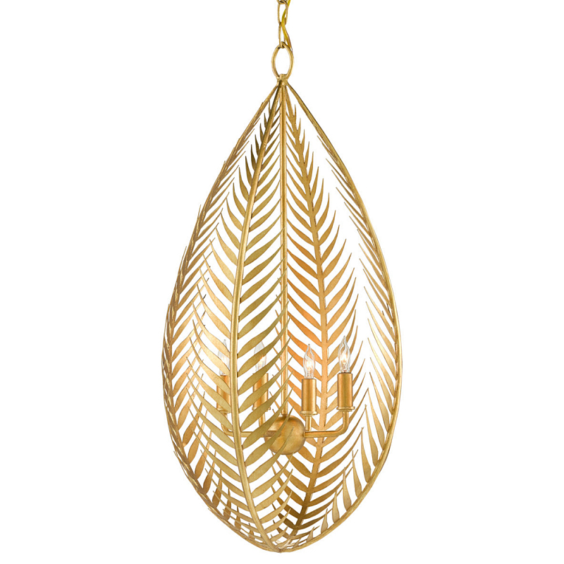 Люстра каплевидной формы из золотых пальмовых листьев Graceful Palm Branch Золотой Люстра каплевидной формы из золотых пальмовых листьев Graceful Palm Branch Золотой в Рязани | Loft Concept