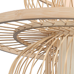 Подвесной светильник фигурный из деревянных прутьев с плафоном из натуральной ткани Light Inside the Cell варинант исполнения - 6 | Loft Concept в Рязани