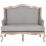 Диван двухместный из массива бука светло-серый Solid Luxury варинант исполнения - 1 | Loft Concept в Рязани