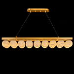 Люстра линейная прямоугольная с сферическими плафонами Phased Spheres варинант исполнения - 2 | Loft Concept в Рязани