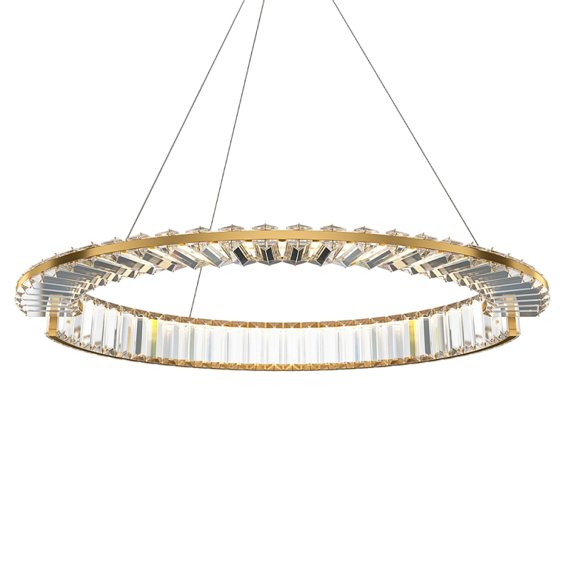 Люстра подвесная Krone 3000К 36Вт Латунь Прозрачный в Рязани | Loft Concept 