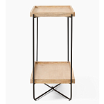 Консоль деревянной столешницей и полкой Wooden Table Top and Shelf варинант исполнения - 1 | Loft Concept в Рязани