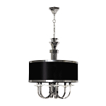 Люстра подвесная круглая с черным абажуром и чашей крепления в форме многогранника Natural Concepts варинант исполнения - 2 | Loft Concept в Рязани