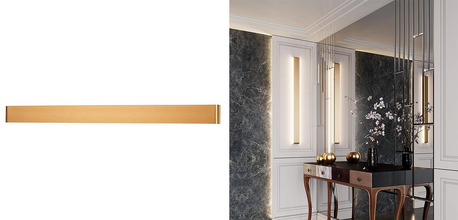 Бра Obverse Gold Long Wall lamp Бра Obverse Gold Long Wall lamp - Loft-Concept в Рязани