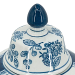 Ваза с крышкой и голубым цветочным рисунком на белом фоне Blue & White Ornament варинант исполнения - 3 | Loft Concept в Рязани
