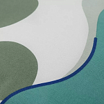 Подушка декоративная хлопковая мятного цвета с абстрактным принтом Elysian Flow Breeze варинант исполнения - 3 | Loft Concept в Рязани