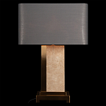 Настольная лампа с основанием из натурального камня c серым прямоугольным абажуром Lapis Tiburtinus варинант исполнения - 2 | Loft Concept в Рязани