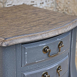 Прикроватная тумба из массива березы серая Grey Montmartre Provence Bedside Table варинант исполнения - 2 | Loft Concept в Рязани