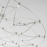 Люстра подвесная с тонкой металлической конструкцией цвета хром Quasar варинант исполнения - 2 | Loft Concept в Рязани