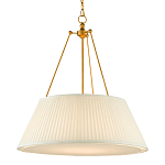 Подвесной светильник светодиодный с фактурным тканевым конусообразным абажуром White Fabric Lampshade варинант исполнения - 3 | Loft Concept в Рязани