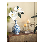 Ваза с мотивами цветущего сада с попугаями Blue Vase Inspired by Nature варинант исполнения - 4 | Loft Concept в Рязани