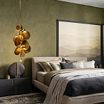 Люстра креативная из дисков цвета латунь Constellation Light and Style варинант исполнения - 3 | Loft Concept в Рязани