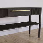 Дизайнерская Консоль с полкой и ящиком Primo Темный орех варинант исполнения - 3 | Loft Concept в Рязани