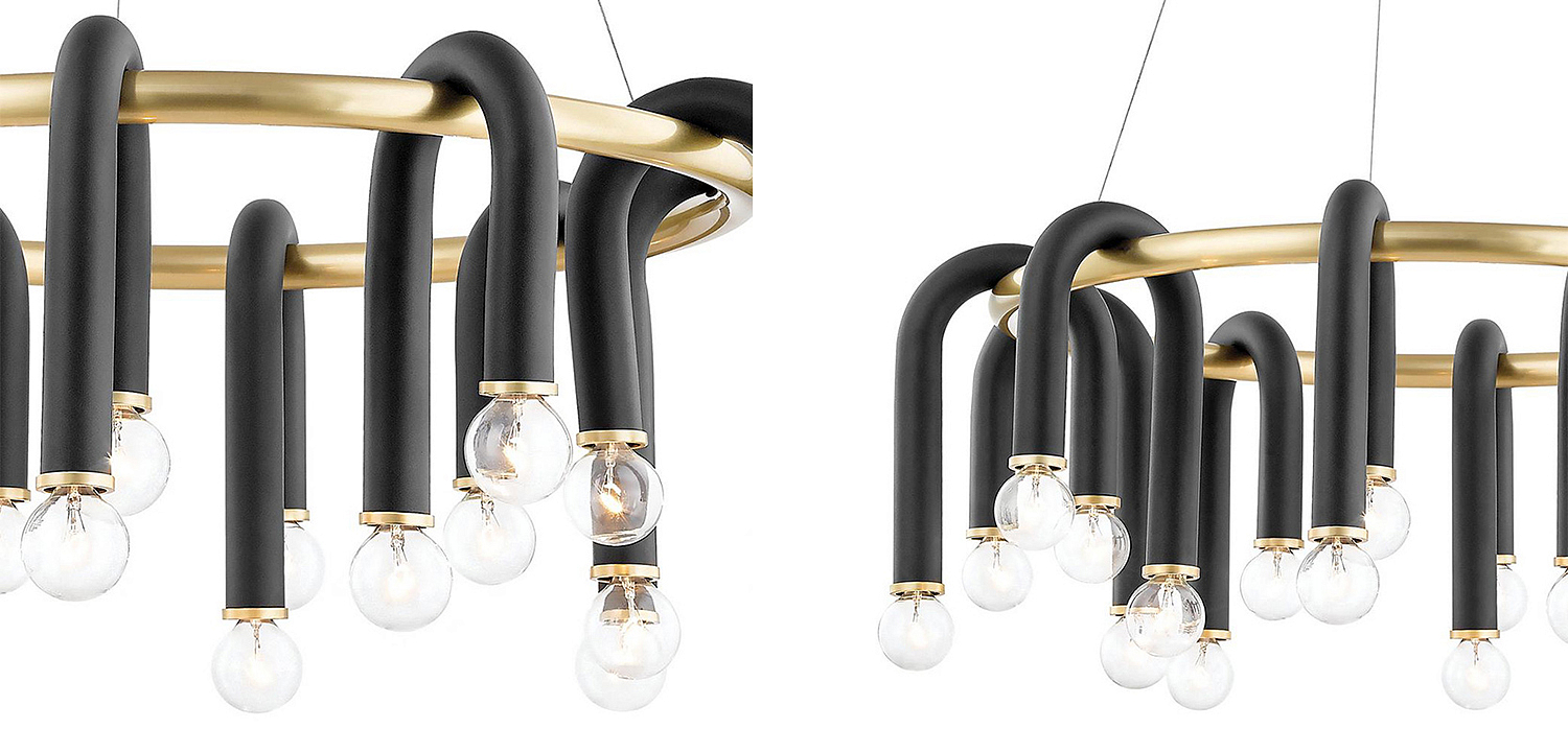 Люстра Paulson floppy chandelier round gold Люстра Paulson floppy chandelier round gold - Loft-Concept в Рязани