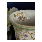 Ваза из фарфора на бронзовом основании Turquoise Blooming Garden варинант исполнения - 7 | Loft Concept в Рязани