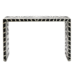 Консоль Дизайнерская Kenya Console ZEBRA Bone Inlay black варинант исполнения - 1 | Loft Concept в Рязани