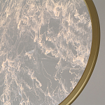 Светодиодный подвесной светильник круглой формы с металлической рамой золотого цвета Marble Glow 47 варинант исполнения - 4 | Loft Concept в Рязани