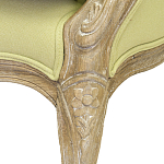 Кресло Ava Classical Armchair green striped flax варинант исполнения - 5 | Loft Concept в Рязани