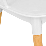 Пластиковый стул на ножках из массива бука Ferret Spiral White варинант исполнения - 5 | Loft Concept в Рязани