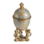 Шкатулка на величественных львах из фарфора с бронзовыми элементами Eden Garden варинант исполнения - 4 | Loft Concept в Рязани