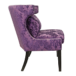 Полукресло с мягкой обивкой из жаккарда на 4-х ножках из массива березы Baroque Armchair violet варинант исполнения - 1 | Loft Concept в Рязани